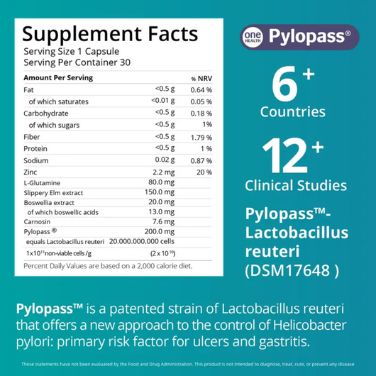 Targeted Pylori Probiotic – 200mg Natural Capsules